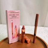 Charlotte Tilbury Lipstick Liner Set Matte Smooth&Cushion Foundation Dewy Radiant&Cheek Blush Natural Luminous Buildable Flawles