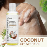 Coconut Body Wash and Body Scrub Gentle & Fine Scrub Particles Soft Moisturizing and Exfoliating Body Hand,Foot Scrub Shower gel