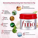 Fino Premium Touch Hair Shampoo Conditioner Collagen Keratin Repair Treatment Hair Mask Nourishing Smooth Shiny Hair Care