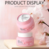 Facial Moisturizer Tone-up Face Cream,Sakura Essence Glow Moisturizer  Hydrating Smooth Dry Skin Nourishing Skin Care 60g