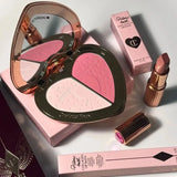 Charlotte Tilbury Lipstick Liner Set Matte Smooth&Cushion Foundation Dewy Radiant&Cheek Blush Natural Luminous Buildable Flawles