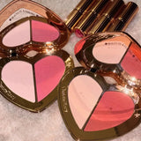 Charlotte Tilbury Lipstick Liner Set Matte Smooth&Cushion Foundation Dewy Radiant&Cheek Blush Natural Luminous Buildable Flawles