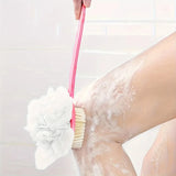 Soft Body Scrubber Shower Exfoliating Scrubs Long Handle Bath Brush Exfoliator Skin Massager Cleaning Brush Bathroom Accessories