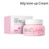 Facial Moisturizer Tone-up Face Cream,Sakura Essence Glow Moisturizer  Hydrating Smooth Dry Skin Nourishing Skin Care 60g