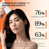 Hair Growth Serum with Built-in Brush Scalp Massager Nourishing Repair Essence for Damaged Hair Roots,Thickening Strengthening