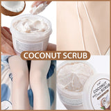 Coconut Body Wash and Body Scrub Gentle & Fine Scrub Particles Soft Moisturizing and Exfoliating Body Hand,Foot Scrub Shower gel