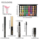 8pcs Makeup Kit,  Face Cosmetic Set With Multicolor Eyeshadow Palette, Eyeliner, Eyebrow Pen, Mascara, Lip Gloss