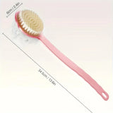 Soft Body Scrubber Shower Exfoliating Scrubs Long Handle Bath Brush Exfoliator Skin Massager Cleaning Brush Bathroom Accessories