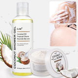 Coconut Body Wash and Body Scrub Gentle & Fine Scrub Particles Soft Moisturizing and Exfoliating Body Hand,Foot Scrub Shower gel